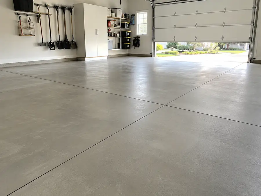 spacious new garage floor